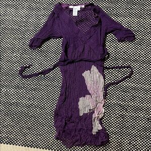 Max Studio Purple Wrap Dress
